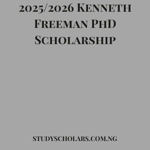 2025/2026 Kenneth Freeman PhD Scholarship